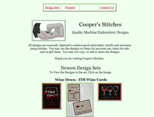 Tablet Screenshot of coopersstitches.com